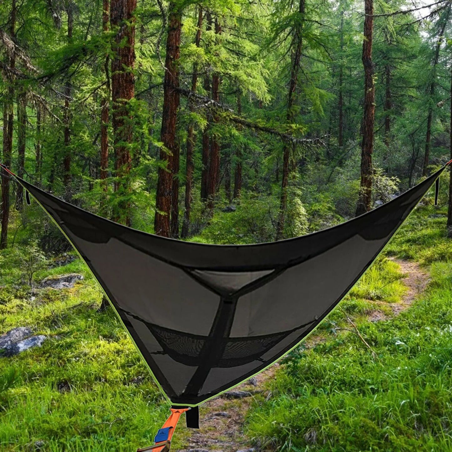 Triangle Hammok Outdoor Hanging Bed Picnic Camping Beach Mat Air Mattress Sleeping Tent Heeling Portable Shelter