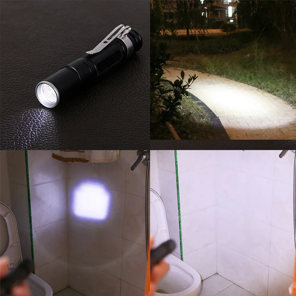 Pocket Torch Powerful LED Lantern AAA Battery for Camping Hunting Portable Mini Pen LED Flashlight Waterproof Pen Light