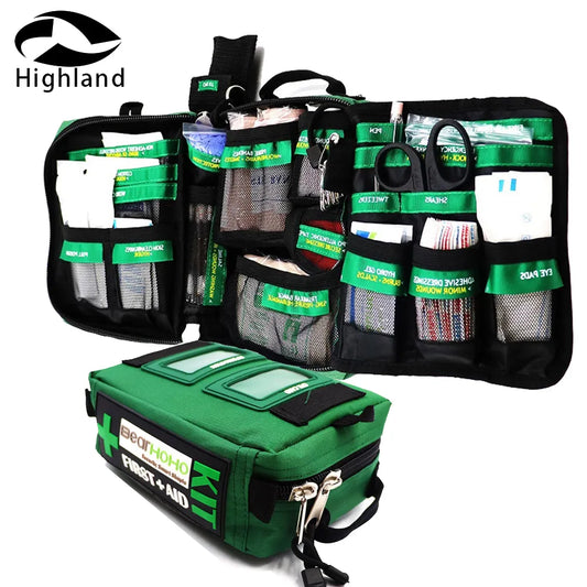 165-Piece Emergency Medical Rescue First Aid Kit Bag  for  Workplace Outdoors Car Luggage Adventure Trips Hiking Survival Kits