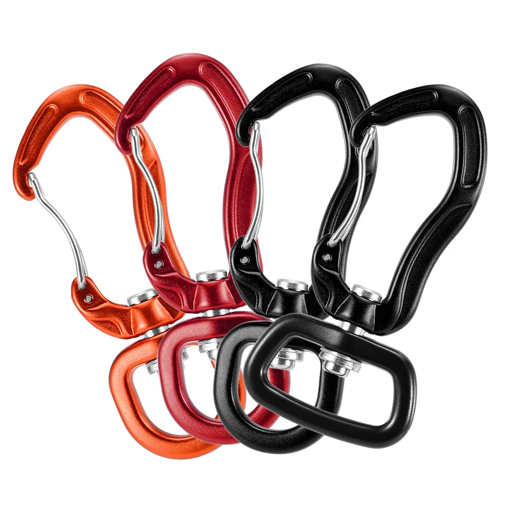 Swivel Carabiner Clip 360° Rotatable Spinner Carabiner Small Wiregate Carabiner Rotational Hammock Clip Hook - not for climbing