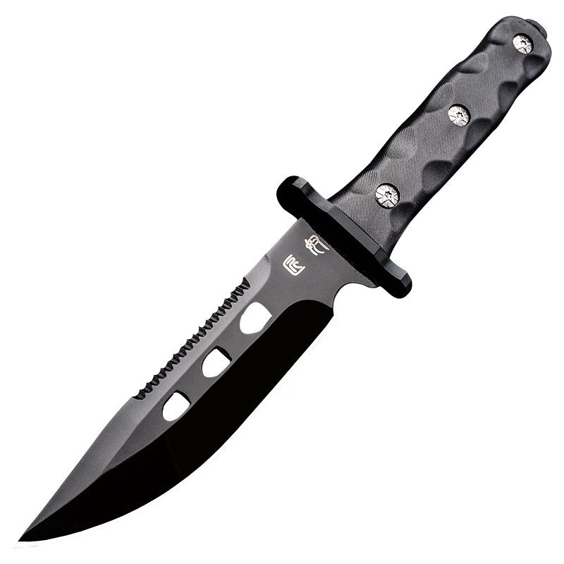 Voltron Tactical straight knife Outdoor camping survival knife Self-defense EDC pocket knife Wilderness hunting knife