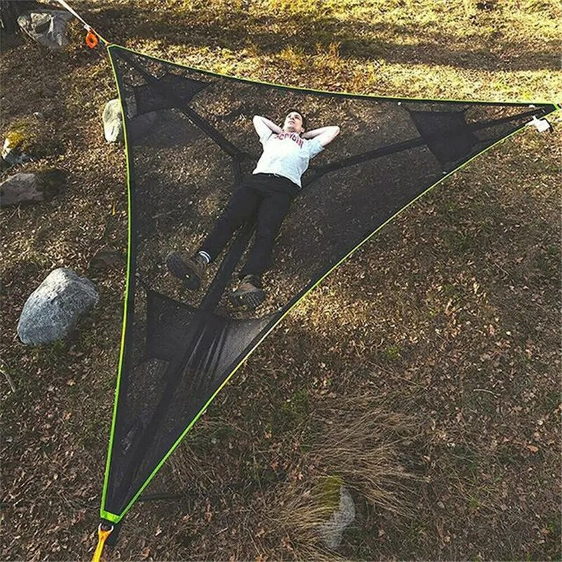 Triangle Hammok Outdoor Hanging Bed Picnic Camping Beach Mat Air Mattress Sleeping Tent Heeling Portable Shelter