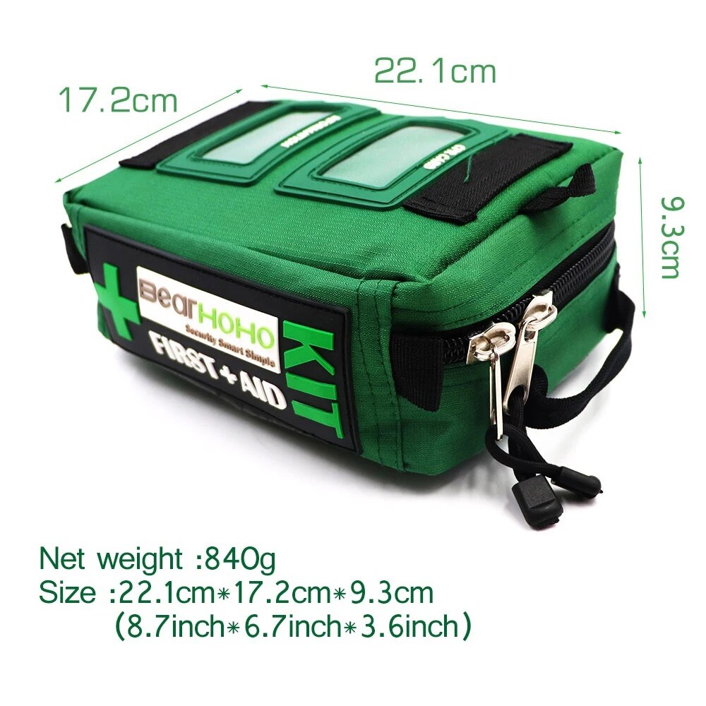 165-Piece Emergency Medical Rescue First Aid Kit Bag  for  Workplace Outdoors Car Luggage Adventure Trips Hiking Survival Kits