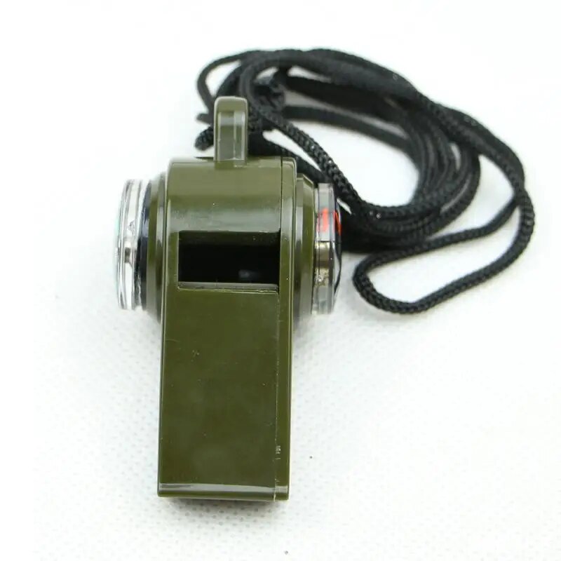 3 in 1 Emergency Survival Whistle Compass Thermometer  Camping Hiking Outdoor Multifunction Whistle