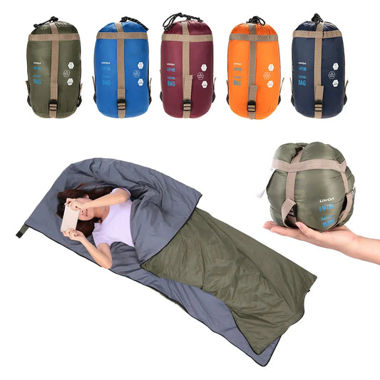 LIXADA 190 * 75cm Outdoor Envelope Sleeping Bag Camping Travel Hiking Ultra-light Sleeping Bag Travel Bag Hiking LW180 680g