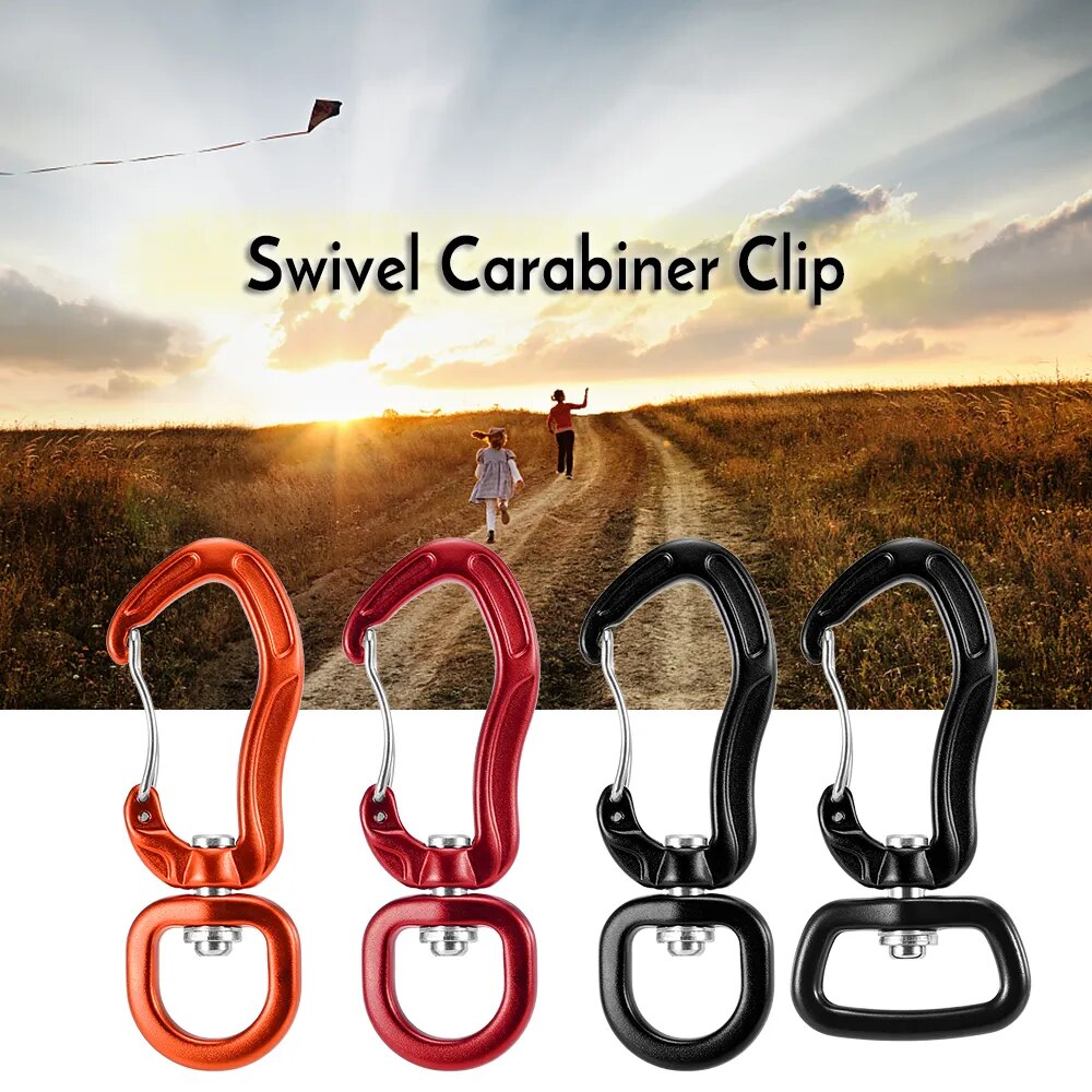 Swivel Carabiner Clip 360° Rotatable Spinner Carabiner Small Wiregate Carabiner Rotational Hammock Clip Hook - not for climbing