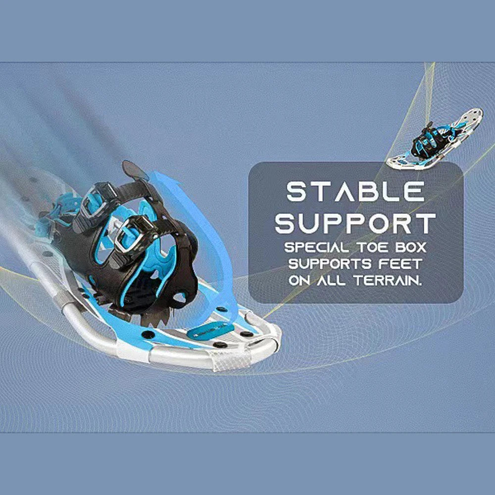 Light Weight Snowshoes Set Outdoor Snowfield Walking Shoes Aluminum Alloy AntiSlip Adjustable SnowMountain Shoes