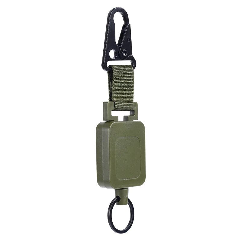 High Quality Steel Wire Keychain Holder Multi-purpose Tactical Backpack Hooks Retractable Badge Reels Outdoor Accessories