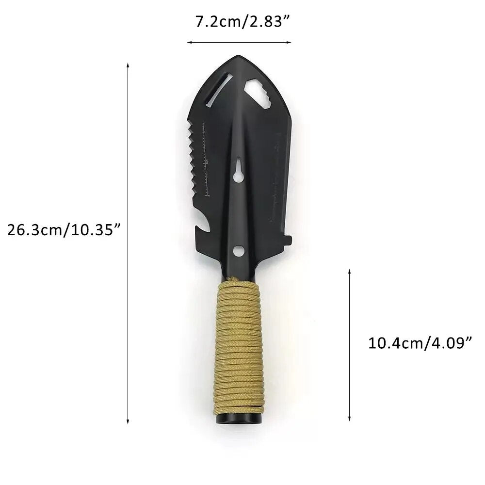 Camping Tactics Small Hand Shovel Hiking Pine Shovel Multi-Purpose Ordnance Shovel Survival Outdoor Equipment Garden Tool Shovel