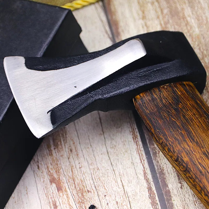 Axe outdoor camping aircraft axe chopping wood chopping tree chopping axe woodworking axe steel axe outdoor mountain axe