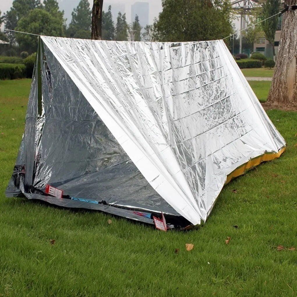 Portable Emergency Tent Outdoor Camping Emergency Blanket Sleep Bag Waterproof Heat Insulation Survival Rescue Temporary Shelter