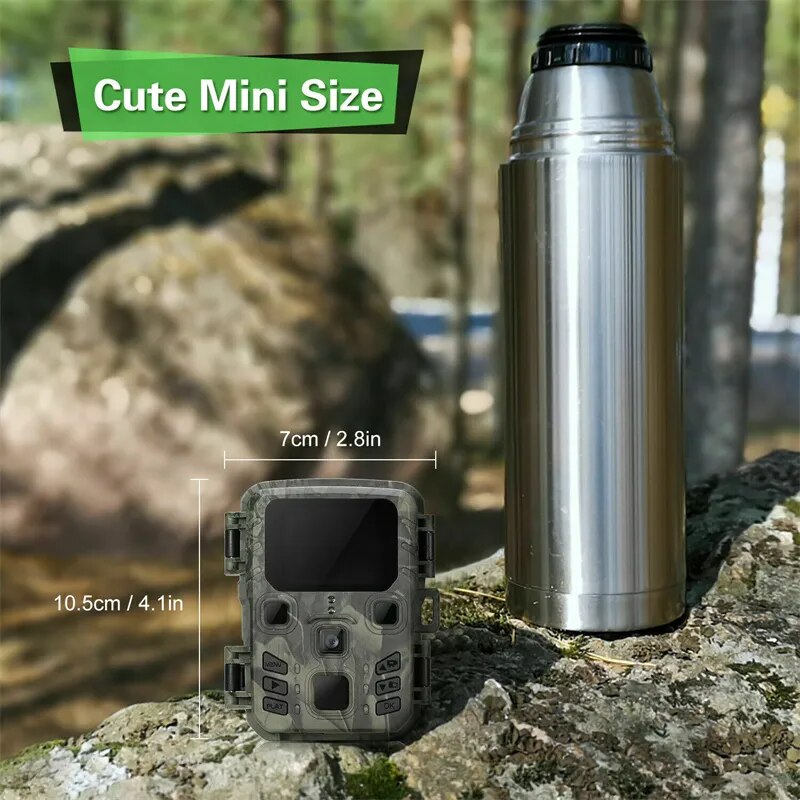 2-Pack Outdoor Mini Hunting Camera 20MP 1080P Wild Trail  Infrared Night Vision Outdoor Motion Activated Scouting Photo Trap