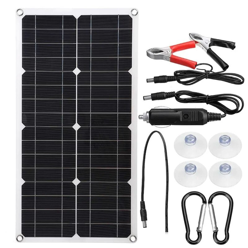 600W18V Portable Solar Panel Power Bank, Solar Panel Kit 12V Controller Solar Plate For Home/Camping/RV/Car Fast Battery Charger