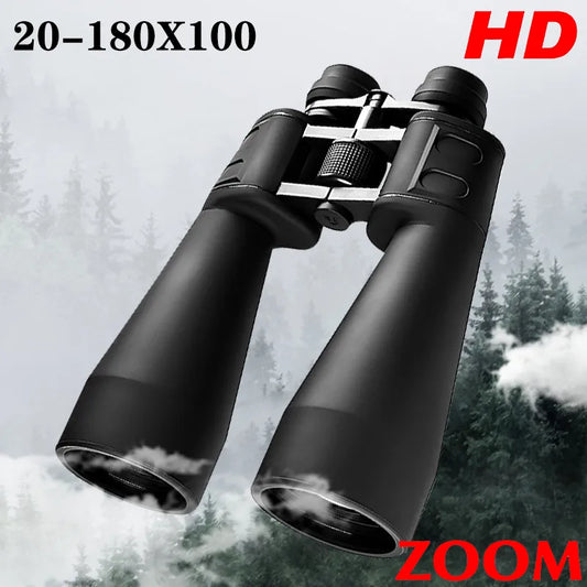 Zoom20-180X100 Professional Telescope HD Powerful Binoculars  Night Vision Waterproof Long-distance Binoculars for Phone Hunting