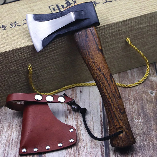 Axe outdoor camping aircraft axe chopping wood chopping tree chopping axe woodworking axe steel axe outdoor mountain axe