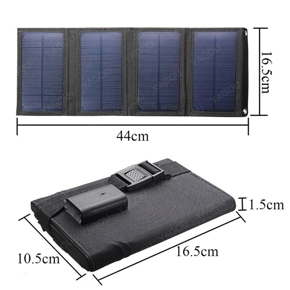 70W Outdoor Foldable Solar Panels Cell 5V USB Portable Solar Smartphone Battery Charger for Tourism Camping Hiking 20W 30W 10W