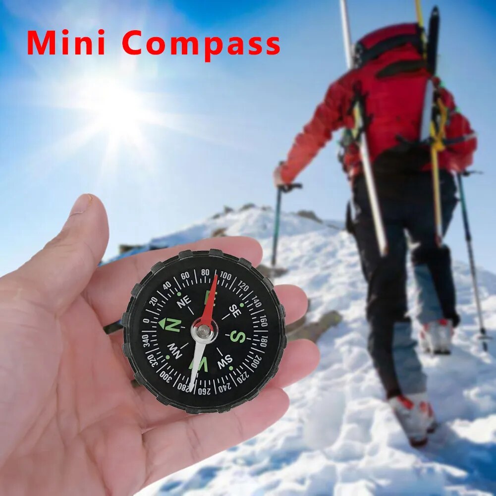 Camping Hiking Compass Portable Mini Precise Compass Practical Guide for Outdoor Camping Hiking Navigation Survival Compass