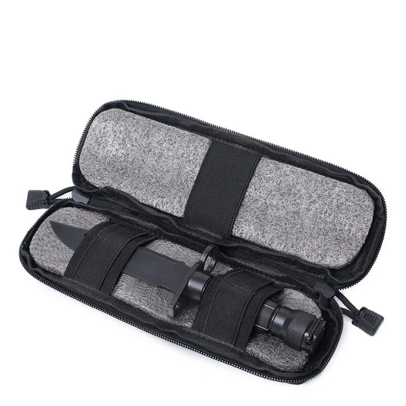 Tactical Molle Knife Pouch Pocket Nylon Outdoor Hunting Waist Sets Military Army Cover EDC Knives Pouch Folding Knife Holder Bag