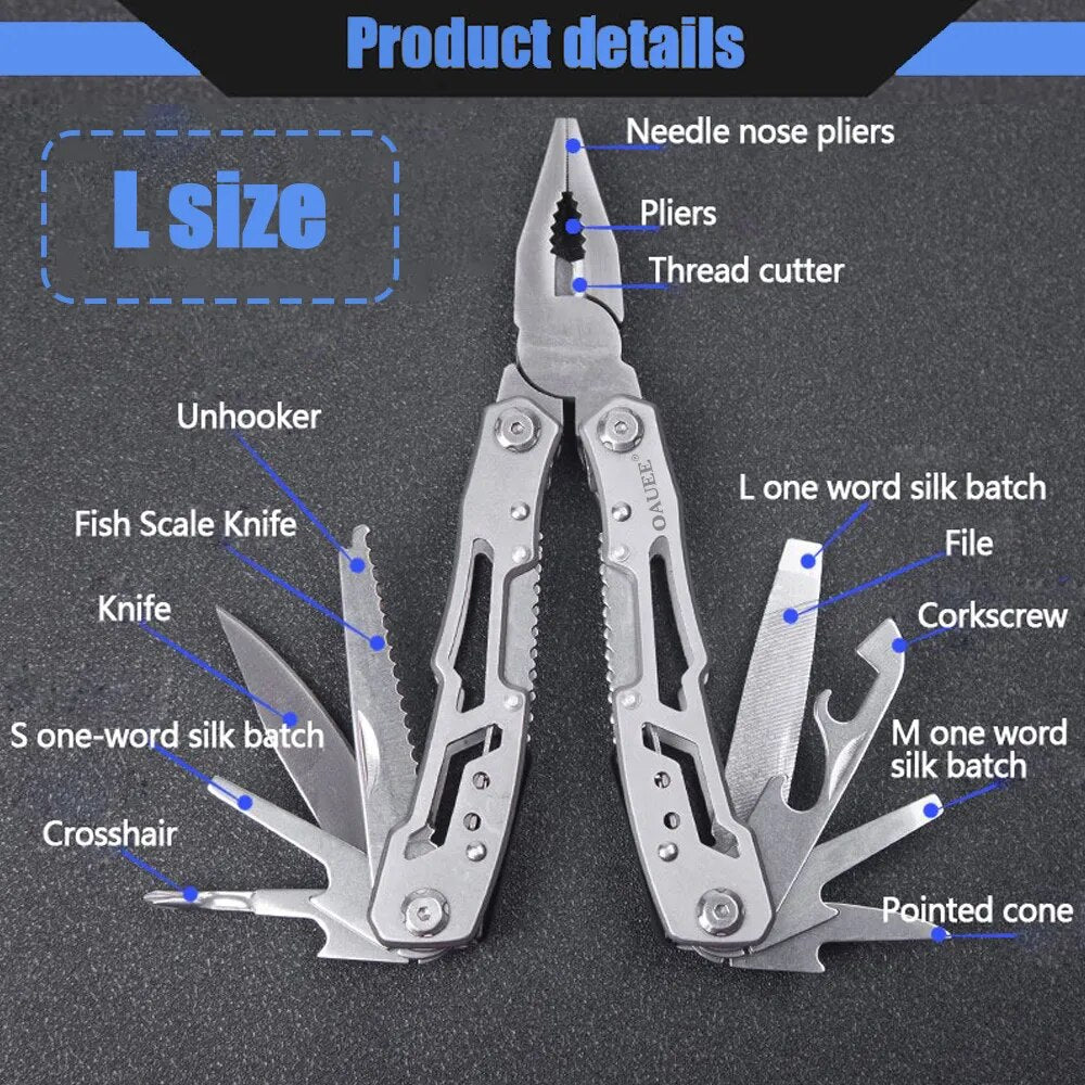 Multi-tool Pocket Knife Pliers Folding Mini Portable Fold Outdoor Tactical Hunting Survival Rescue Multipurpose Pliers Repair To