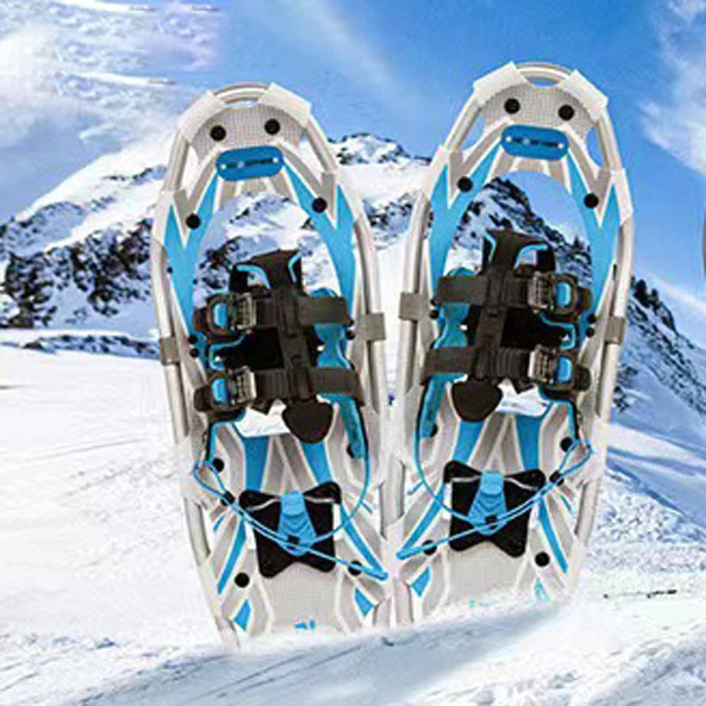 Light Weight Snowshoes Set Outdoor Snowfield Walking Shoes Aluminum Alloy AntiSlip Adjustable SnowMountain Shoes