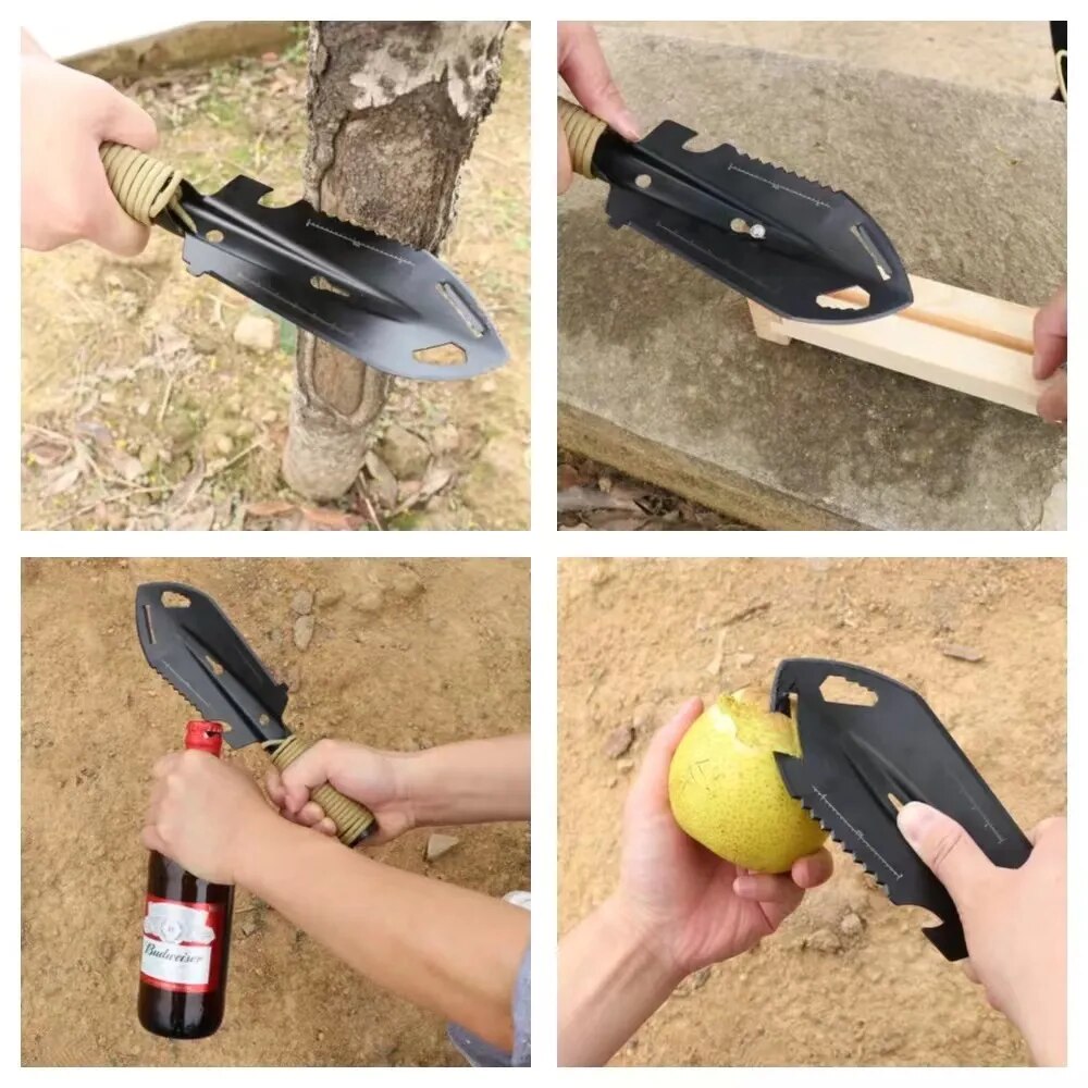 Camping Tactics Small Hand Shovel Hiking Pine Shovel Multi-Purpose Ordnance Shovel Survival Outdoor Equipment Garden Tool Shovel