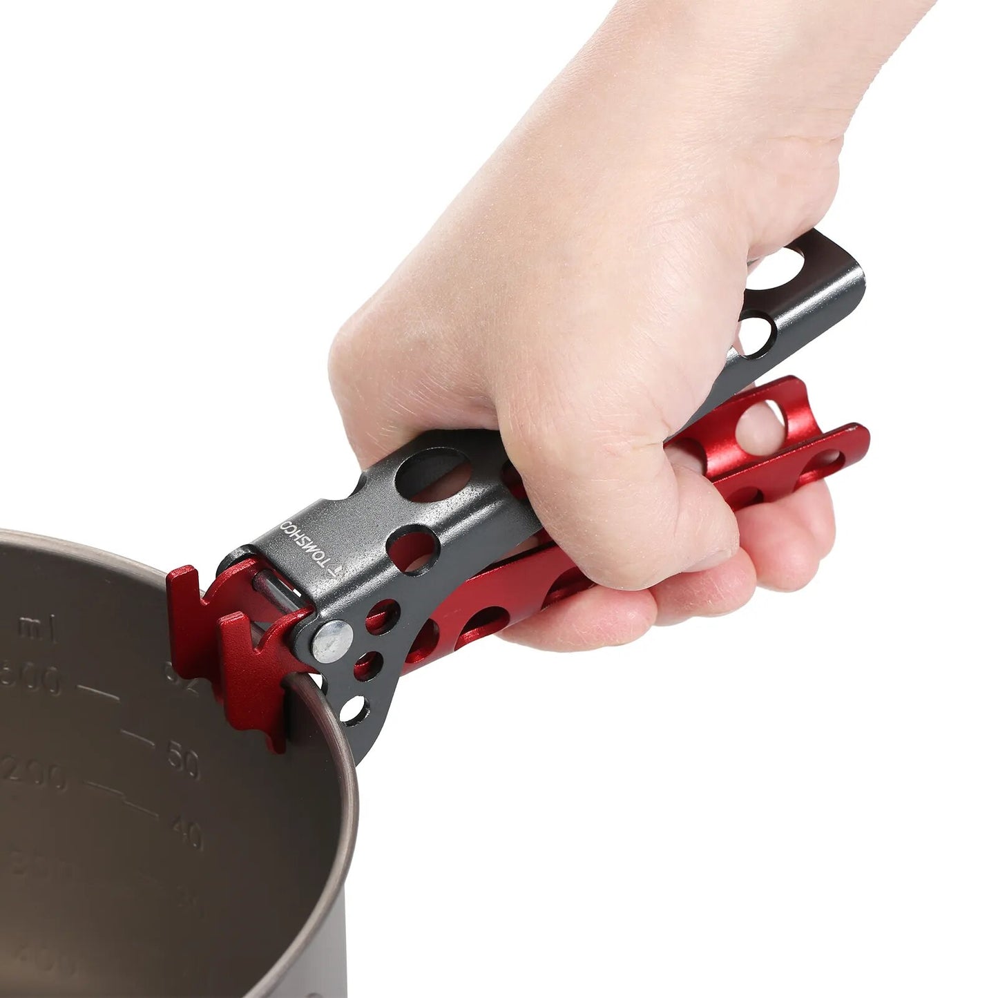 Tomshoo Aluminum Pot Clamp Pan Handler Pot Lifter Cooking Gripper Pot Anti-Hot Clip Holder Clamp Camping Cookware Dish Holder